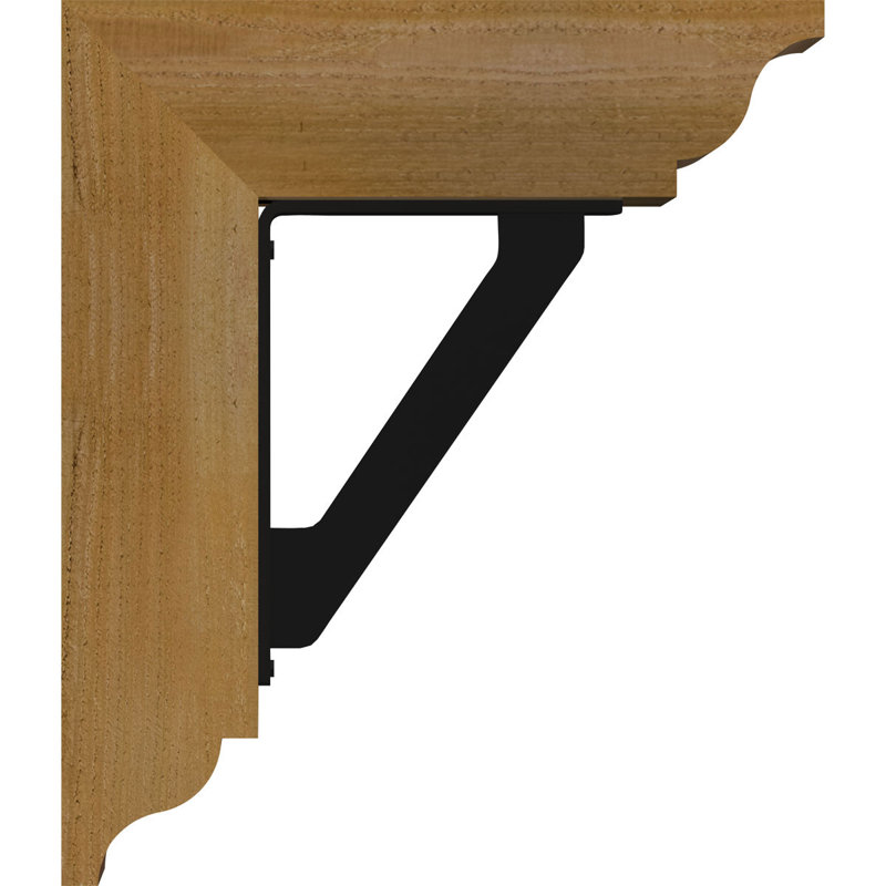 Support traditionnel en fer simple de 2 po d'épaisseur, H 14 po x P 11 1/2 po