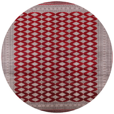 Tapis oriental rouge / gris Jaylene