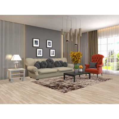 Tapis oriental abstrait 5 x 8