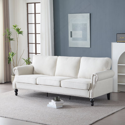 Comfortable Faux Leather Sofa for Living Room, Enhancing Home Ambiance