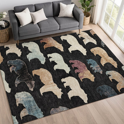 Machine Washable Indoor/Outdoor Adalaide ACN2338 Lodge Rug