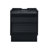 Black Mid-Century Nightstand, 2-Drawer Bedside End Table With USB Charging Station & Built-In LED Lights-684918496