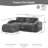 Boneless L-Shaped Modular Sectional Sofa with Ottoman, Soft Velvet Tufted Design, 32D High-Density Boneless Sponge, No Assembly Required for Living Room, Anti-Slip Bottom-1023871571-1023988776