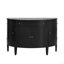Armoire de rangement moderne à conception incurvée, console en bois, canapé, table, buffet avec 4 portes et tablettes réglables pour le couloir d'étude