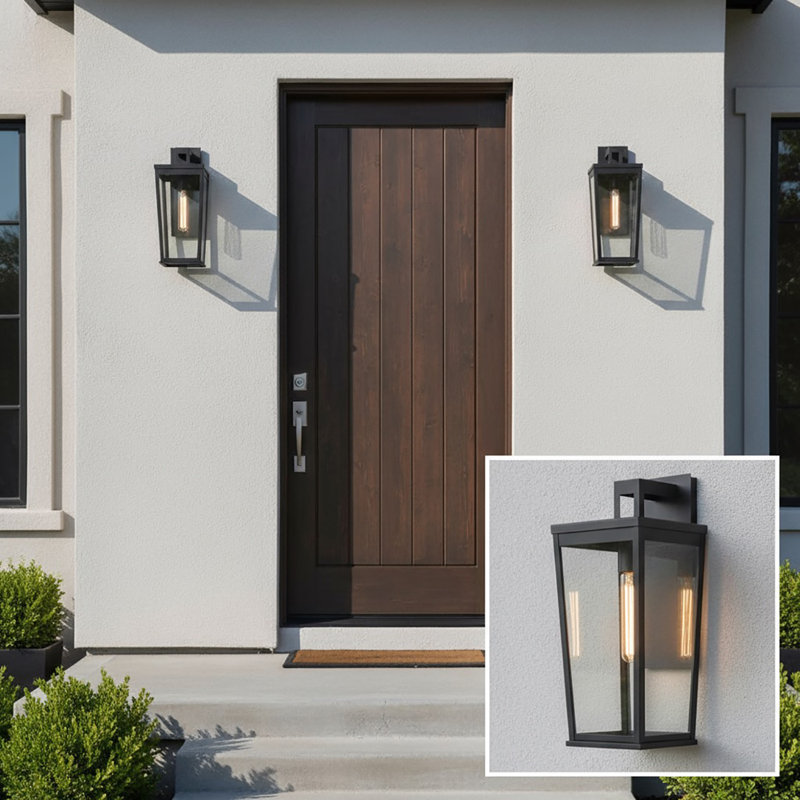 Elmgrove - Outdoor Wall Light - Black - 1-Light - 7.5"W