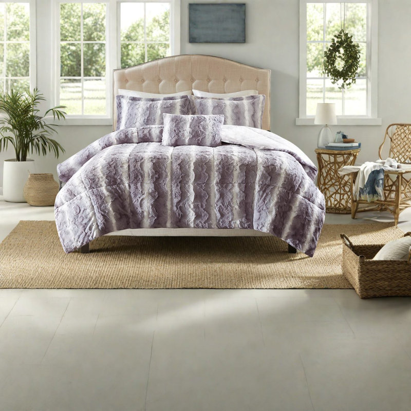 Luxurious Faux Fur Bedding Sets, Polyester Comfort, For Home Relaxation