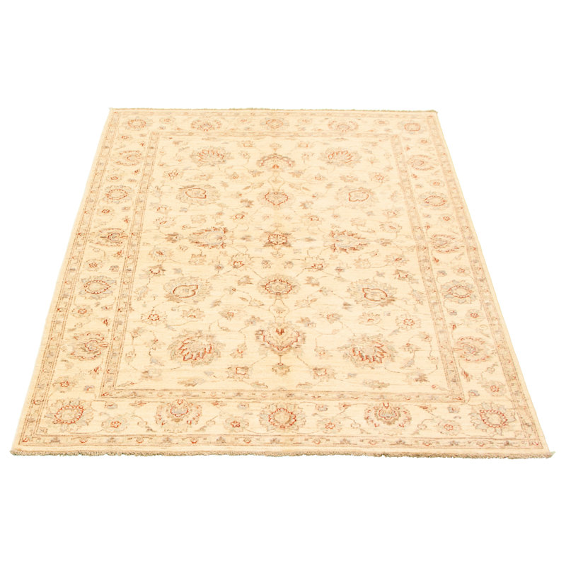 Gwenora One-of-a-Kind 5'7" X 7'9" New Age Wool Area Rug in Cream