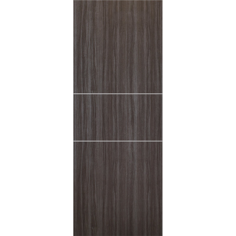 Porte pré-montée Palladio 2H noyau solide, Gaucher, Chêne gris, 28 po x 80 po