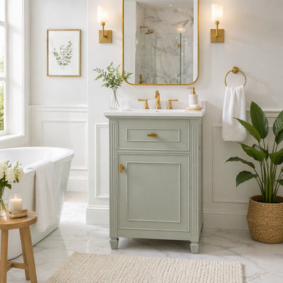 20" Bathroom Vanity with Sink and Smart Storage