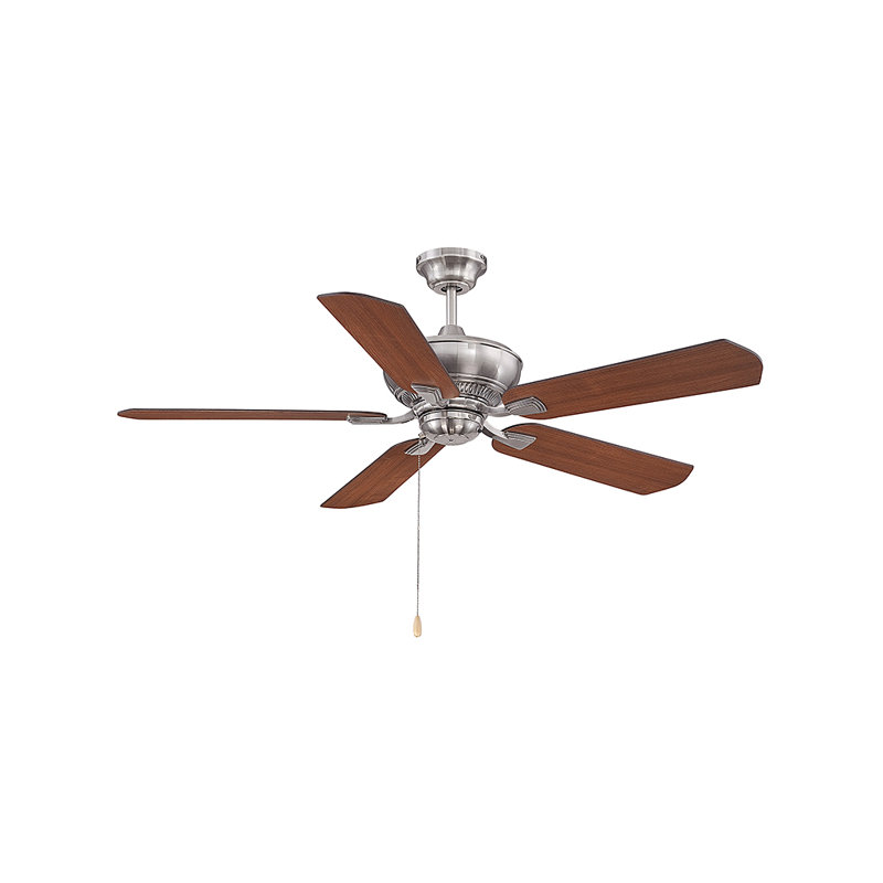Ventilateur de plafond 5 lames Evansburg, Étain brossé