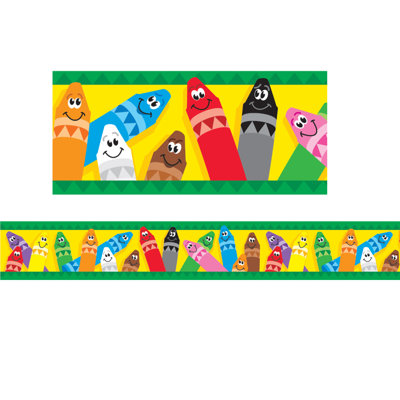 Trend Colorful Crayons Bolder Borders
