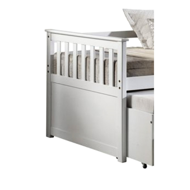 Twin Daybed In White Finish, Solid Pine, 660Lbs Weight Capacity Daybed, White,