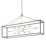 Glendale - 10 Light Island Light - Polished Nickel/Black Finish