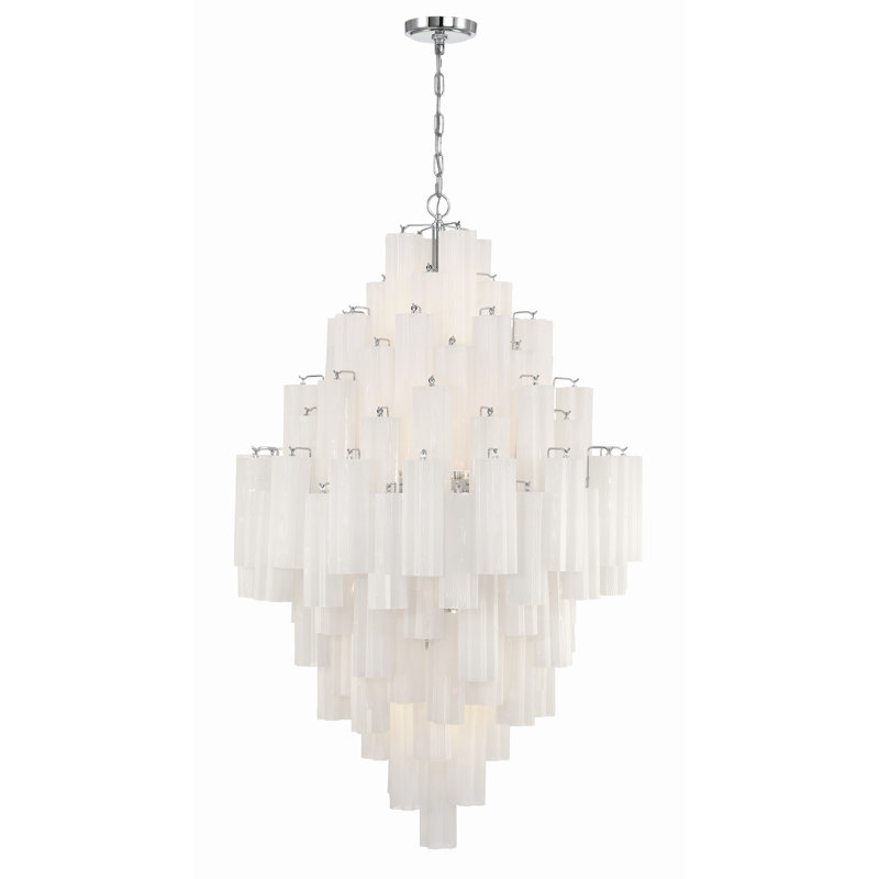Quinzio 20 - Light Dimmable Tiered Chandelier, Polished Chrome