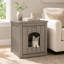 Enceinte de litière pour chat avec porte rabattable, armoire cachée pour chat et table d'appoint, maisonnette en résine résistante aux intempéries-1208738701
