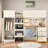 Loft Bed With Built-in Wardrobe, Desk, Storage Shelves And Drawers-2018513934