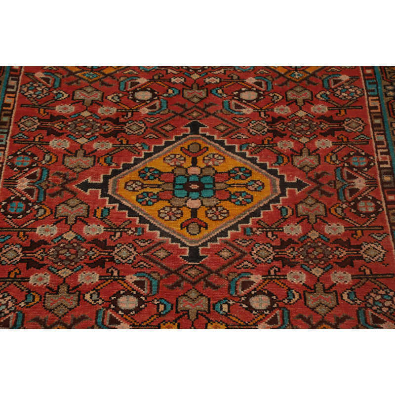 Geometric Traditional Runner Rug 4x10