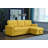 Lucca 84"W Yellow Linen Reversible Sleeper Sectional Sofa With Storage Chaise-1251610502