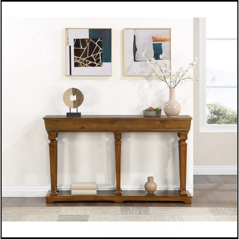Garrison Oak Finish Console Table