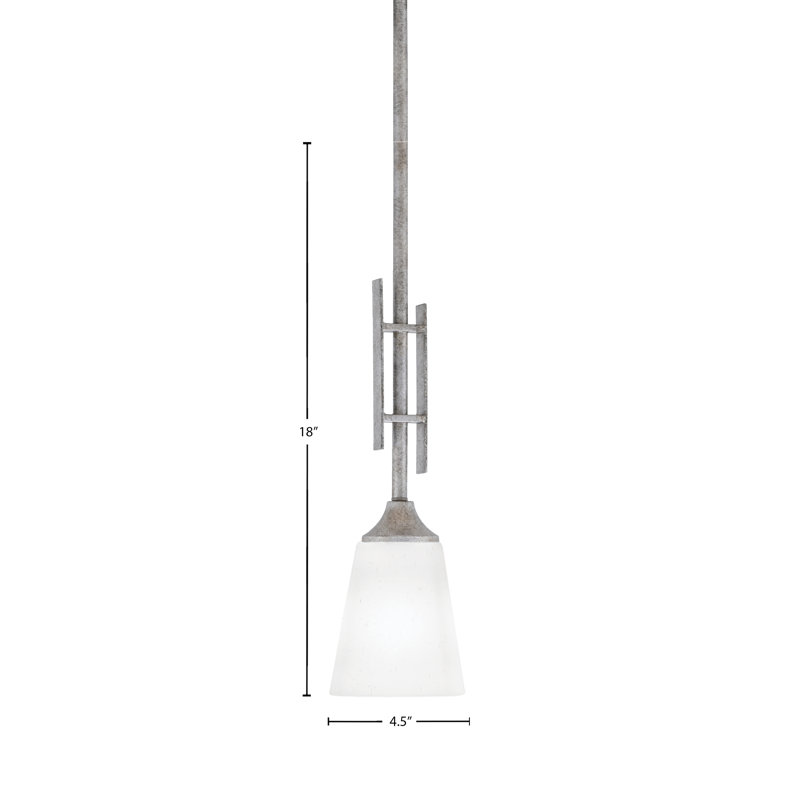 Mini-luminaire suspendu Malone Uptowne, Verre blanc mousseline