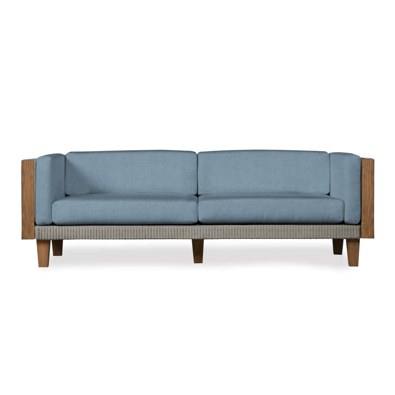 Catalina Outdoor 3 - Seat Patio Sofa, Pewter, Sailcloth Sailor