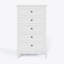 Commode verticale en bois manufacturé avec 5 tiroirs