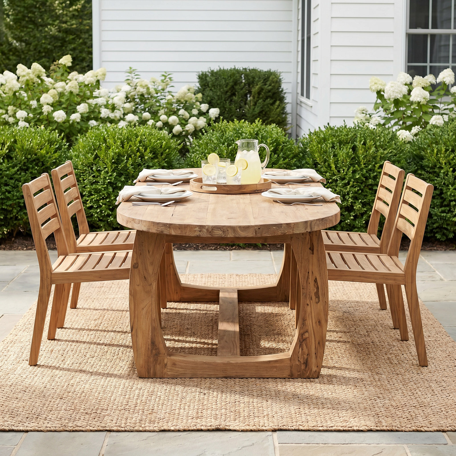 Monroe 106'' Teak Outdoor Dining Table