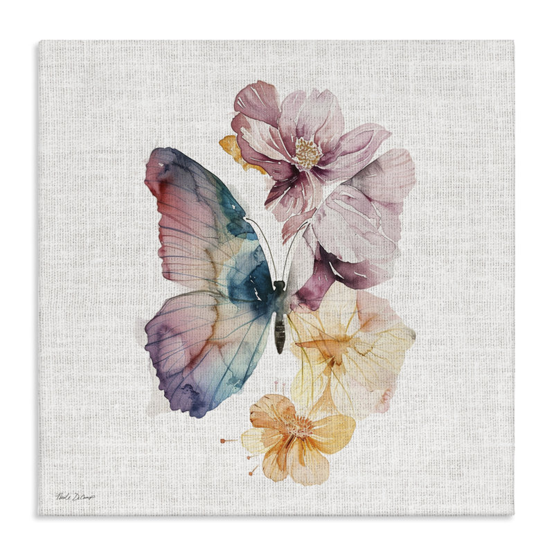 Toile de papillon «Émergence de beauté», conception par Nicole DeCamp, H 17 po x l 17 po