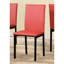 Chaises de salle à manger en métal et cuir rouge, avec 4 chaises polyvalentes au fini enchanteur-786668277