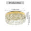 Plafonnier encastré moderne en cristal doré, 3 températures de couleur-1004066101