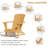 Outdoor Patio Teak Curveback Adirondack Chair