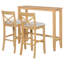 Ensemble de coin-repas en bois de 48 po Farmhouse
