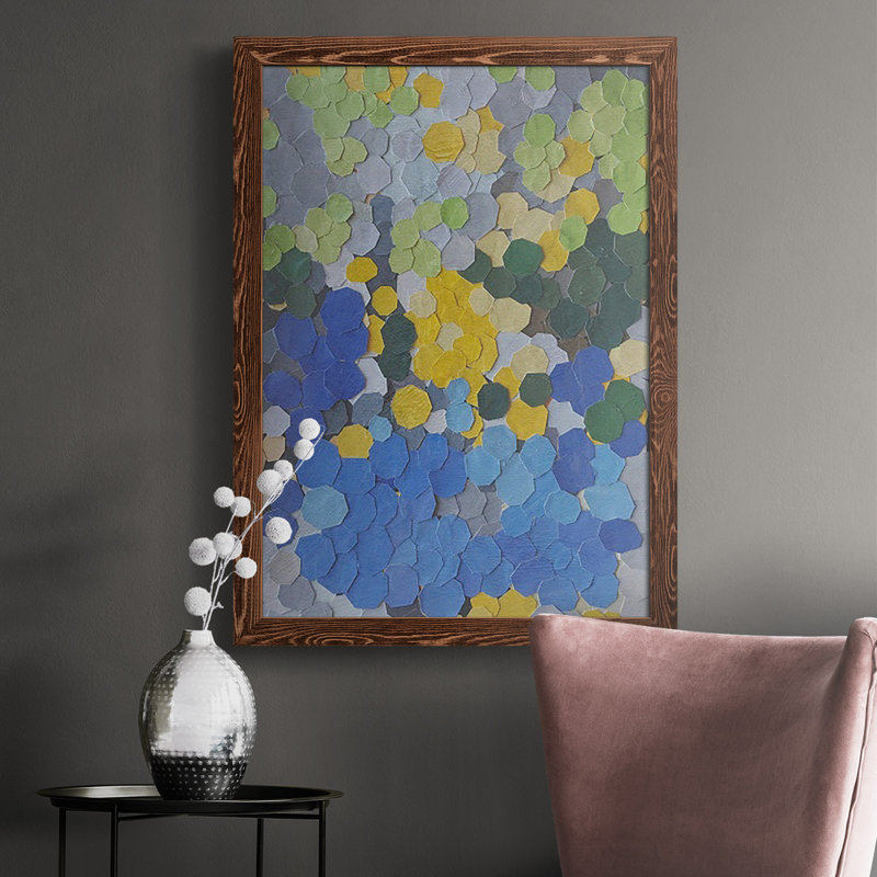 «Lake Como Garden» par Coco Good, reproduction sur toile, H 43,5 po x l 31,5 po x P 1 po, Cadre érable