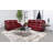 2-piece Upholstered Reclining Sofa Set Red