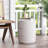 Charming Lightweight Concrete End Table With Fluted Design For Outdoor Spaces