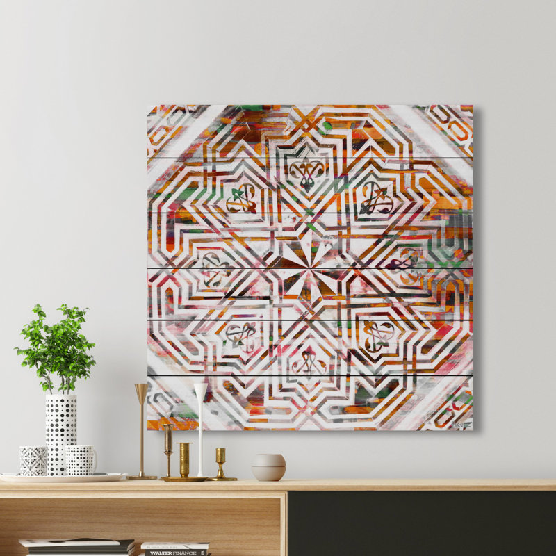 «Dore» par Parvez Taj - peinture sur bois sans cadre, H 32 po x l 32 po x P 1,5 po
