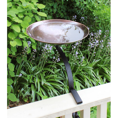Birdbath with Rail Mount Bracket