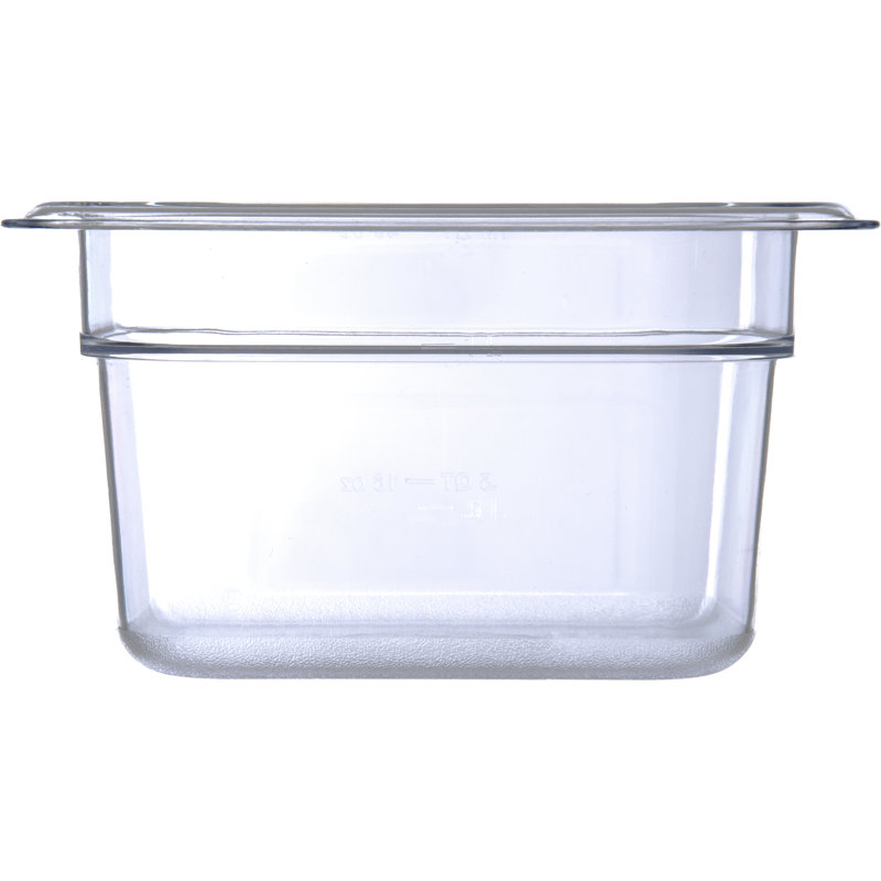 Carlisle Food Service Products Rectangle Plastic Food Storage Container, Clear