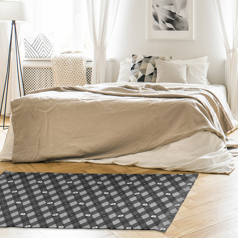 Tapis noir à chevrons Mcguinness, non