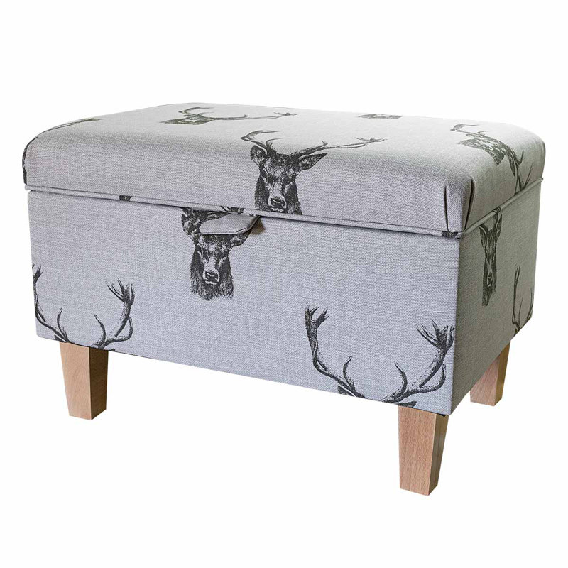 50.8cm Wide Rectangle Animal Print Footstool Ottoman with Storage