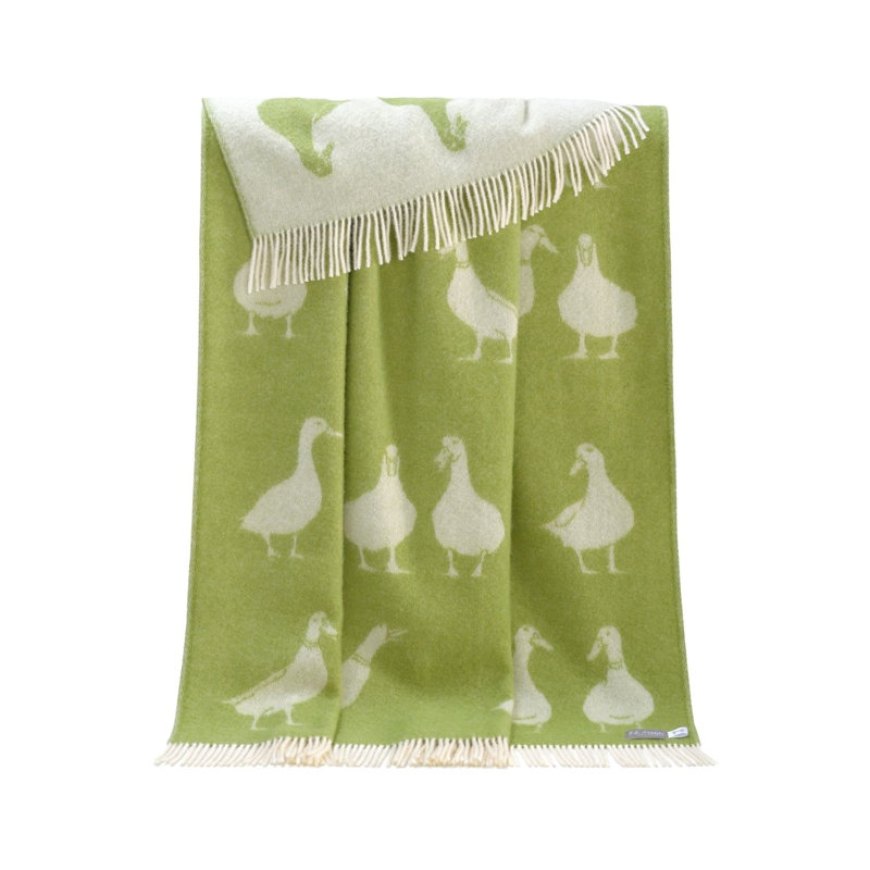 Green Duck Wool Throw