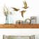 Polystone Metallic 3D Floating Bird Home Wall Decor