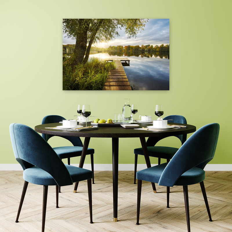 Sans titre, impression abstraite romantique de paysage contemporain de forêt, H 32 po x l 48 po