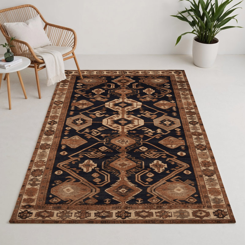 Tapis turc intérieur et extérieur brun, Rectangle 5 pi x 7 pi