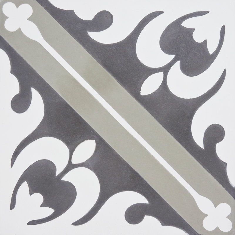 Malta 8" x 8" Cement Patterned Wall & Floor Tile