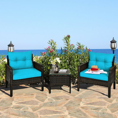 Robbin 2 - Person Patio Conversation Set with Cushions