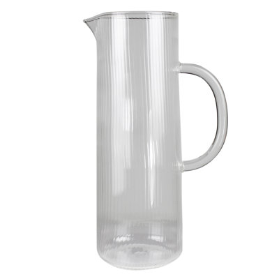 Jolie Ribbed Pitcher, Glass  32 Oz Capacity