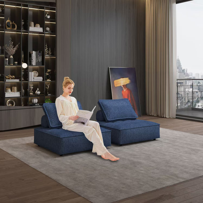 Canapé modulaire bleu