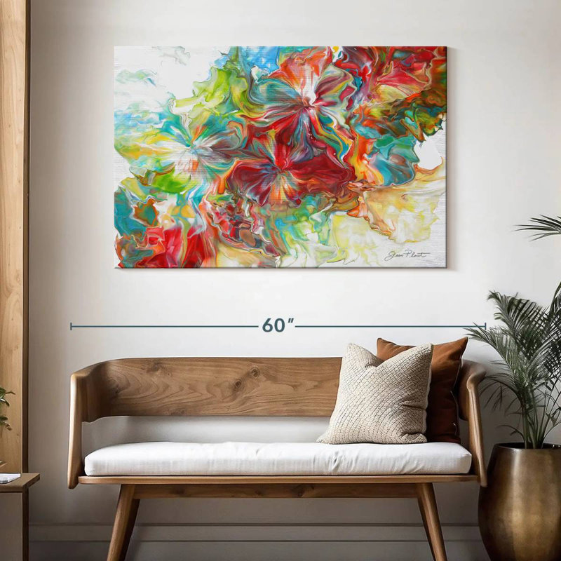 Avery Abstract Pouring X, 32" H x 48" W