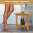 Shower Stool Teak Wood Corner Bath Stool w/ Storage Shelf Shower Seat Chair
